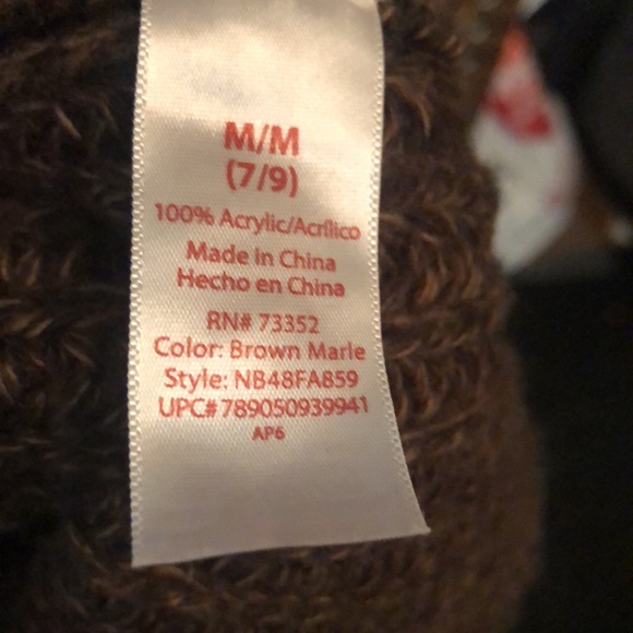 Long knit 2-button brown marble cardigan size medium - Picture 14 of 14